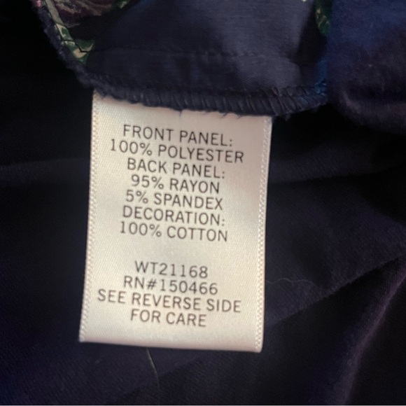 Market & Spruce Sleeveless Navy Floral Blouse Women’s Size Medium - Picture 9 of 12